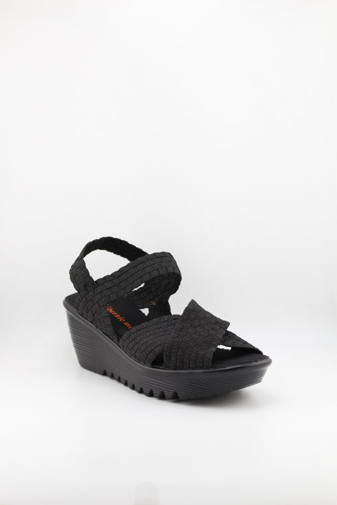 Bernie Mev Braided Wedge Sandals with Ankle Strap